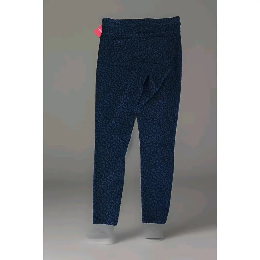 Spanx Ankle Jean-ish Leggings Denim Leopard Pattern HTF Medium‎ - NWT MSRP $98